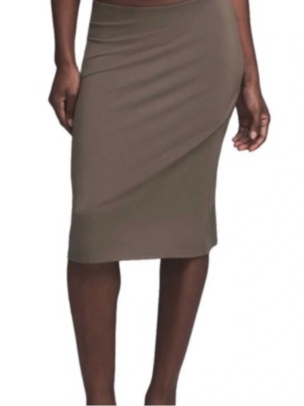 Classic Knee-Length grey Pencil Skirt